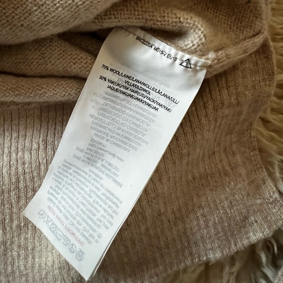 Muji wool yak women sweater size small oatmeal - Picture 2 of 2